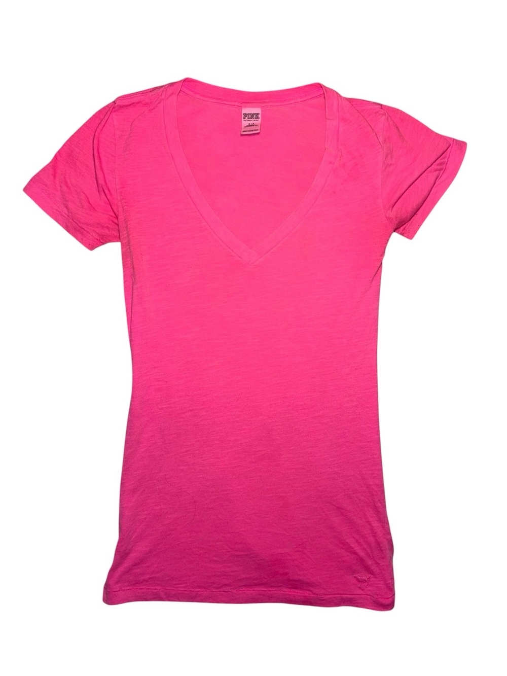 Set of 2 PINK Victoria's Secret- Hot Pink T-shirt/Tank Bundle